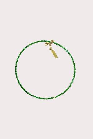 Smulkus minimalistinis žalios spalvos kriauklės kaklo papuošalas / choker | lemonade kolekcija